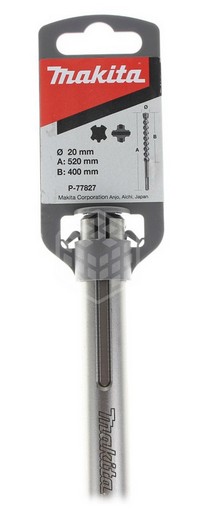 Бур SDS-max, 20х400х520мм, ZENTRO Makita P-77827 Бур SDS-max, 20х400х520мм, ZENTRO Makita P-77827